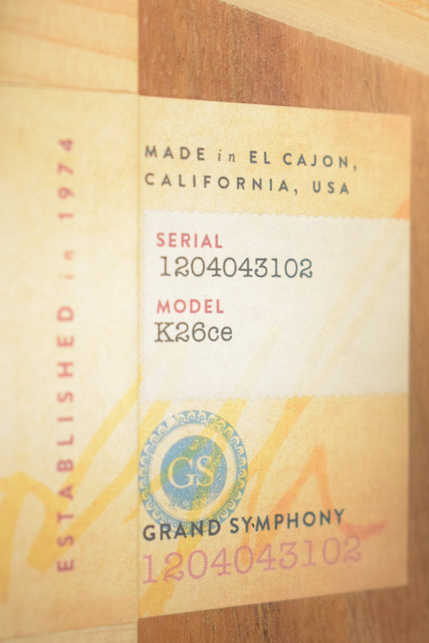 Taylor K26ce Shaded Edge Burst