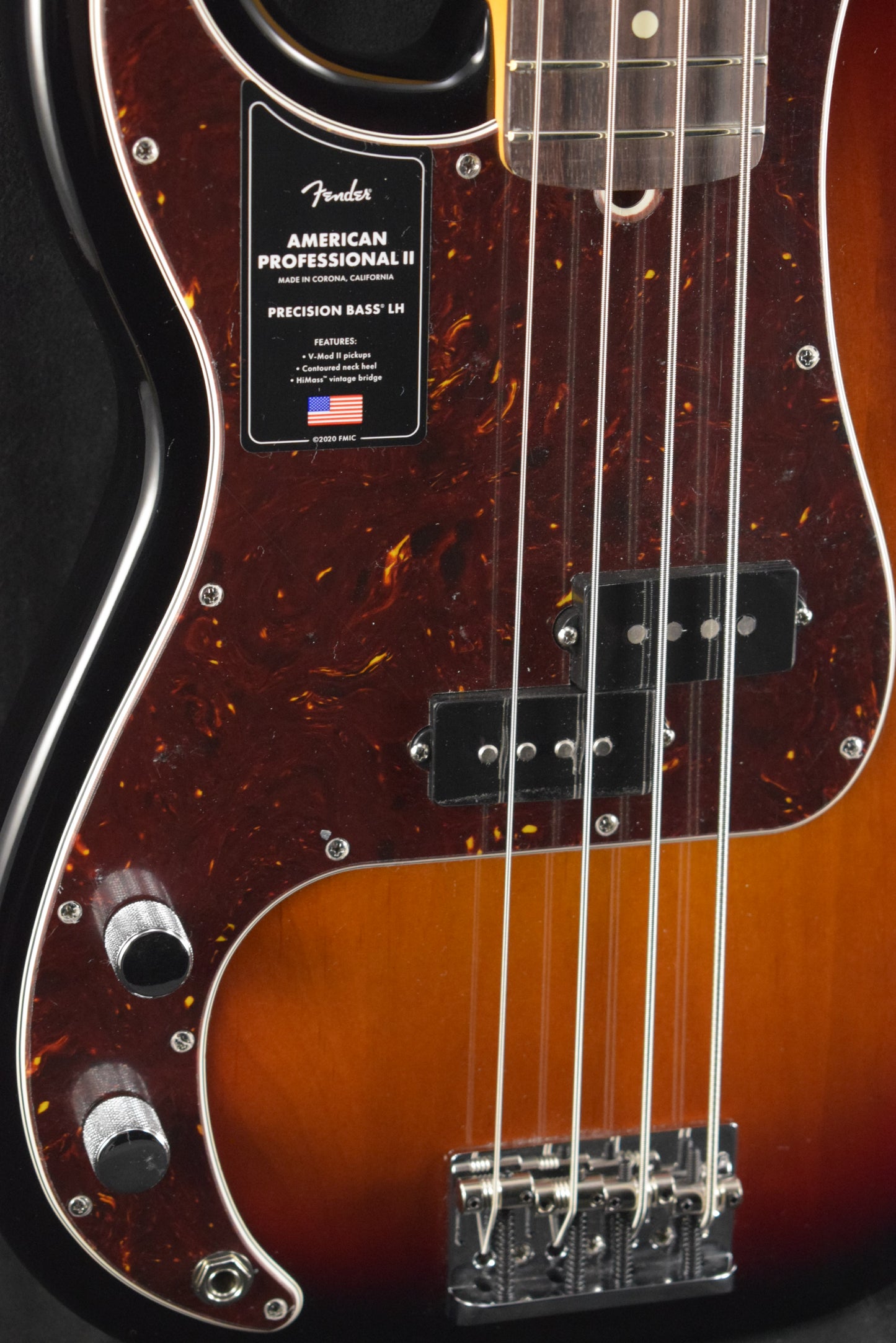 Fender American Professional II Precision Bass Left-Hand 3-Color Sunburst Rosewood Fingerboard