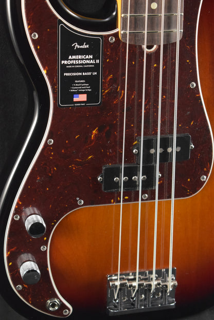 Fender American Professional II Precision Bass Left-Hand 3-Color Sunburst Rosewood Fingerboard