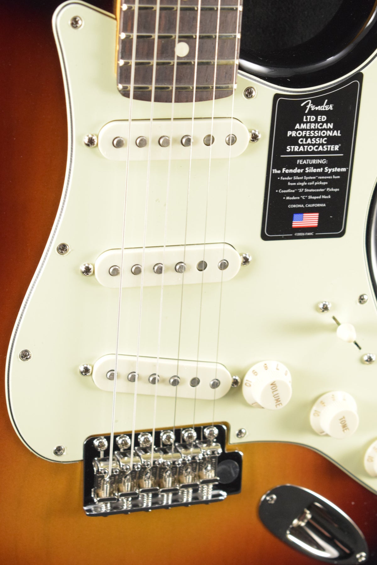 Fender Limited Edition American Professional Classic Stratocaster featuring the Fender Silent System 3-Color Sunburst
