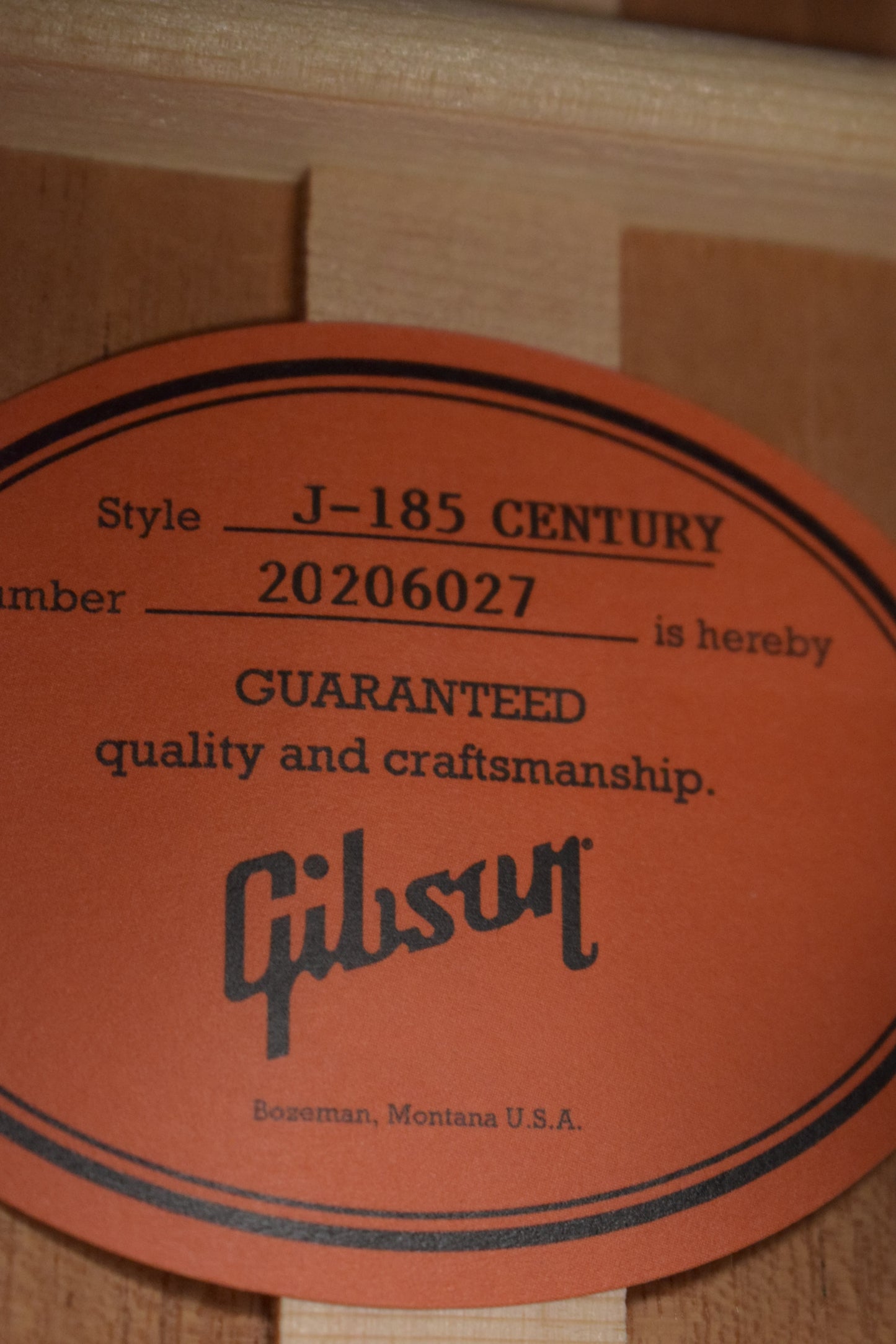 Gibson J-185 Century 12-Fret Vintage Amber