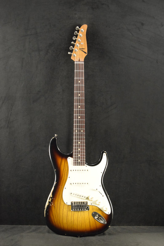 Tom Anderson Icon Classic In-Distress Level 2: Tobacco Burst - dark grain