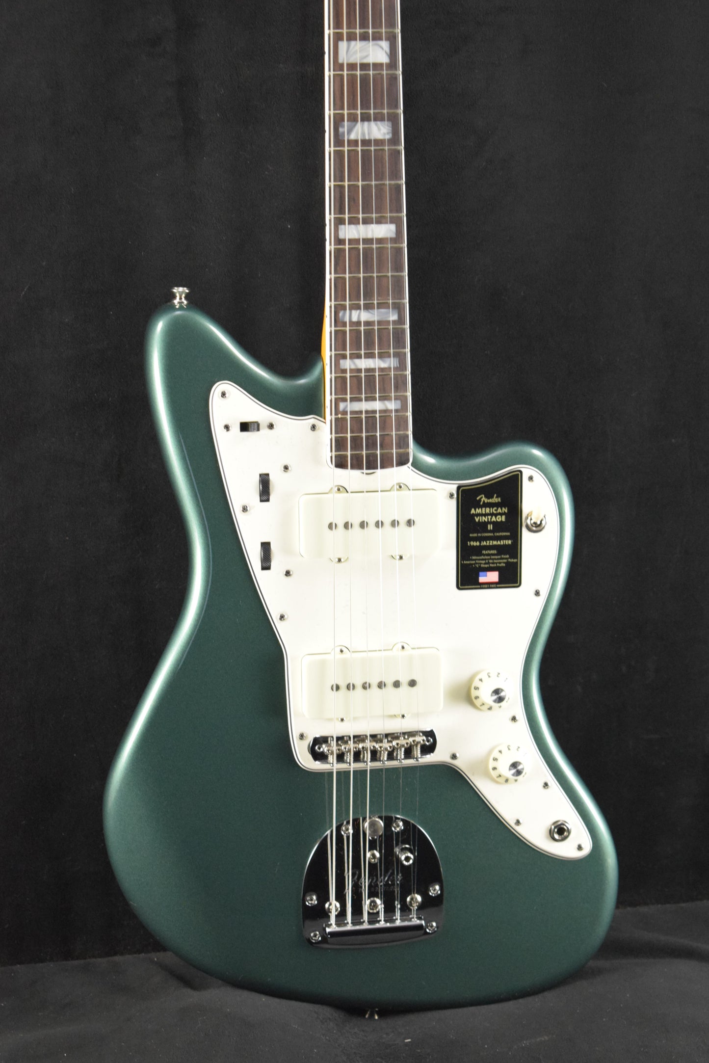 Fender American Vintage II 1966 Jazzmaster Rosewood Fingerboard Sherwood Green Metallic