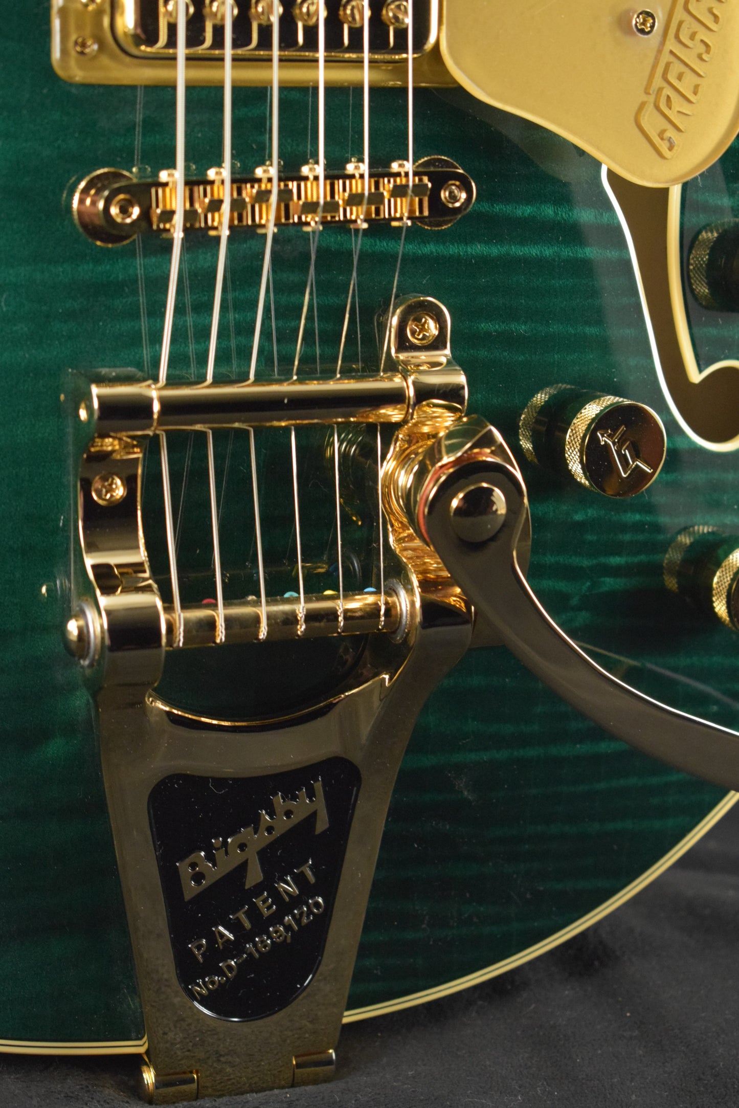 Gretsch Broadkaster Jr. LX Figured Center Block with String-Thru Bigsby Tropic Aura