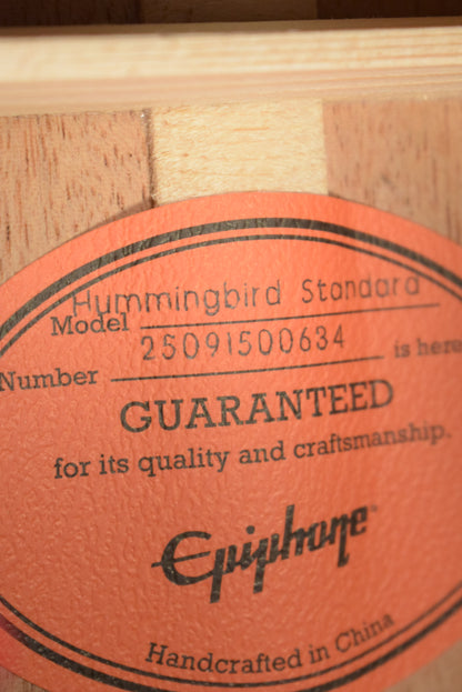 Epiphone Hummingbird Standard Cherry Sunburst w/ Premium Gig Bag