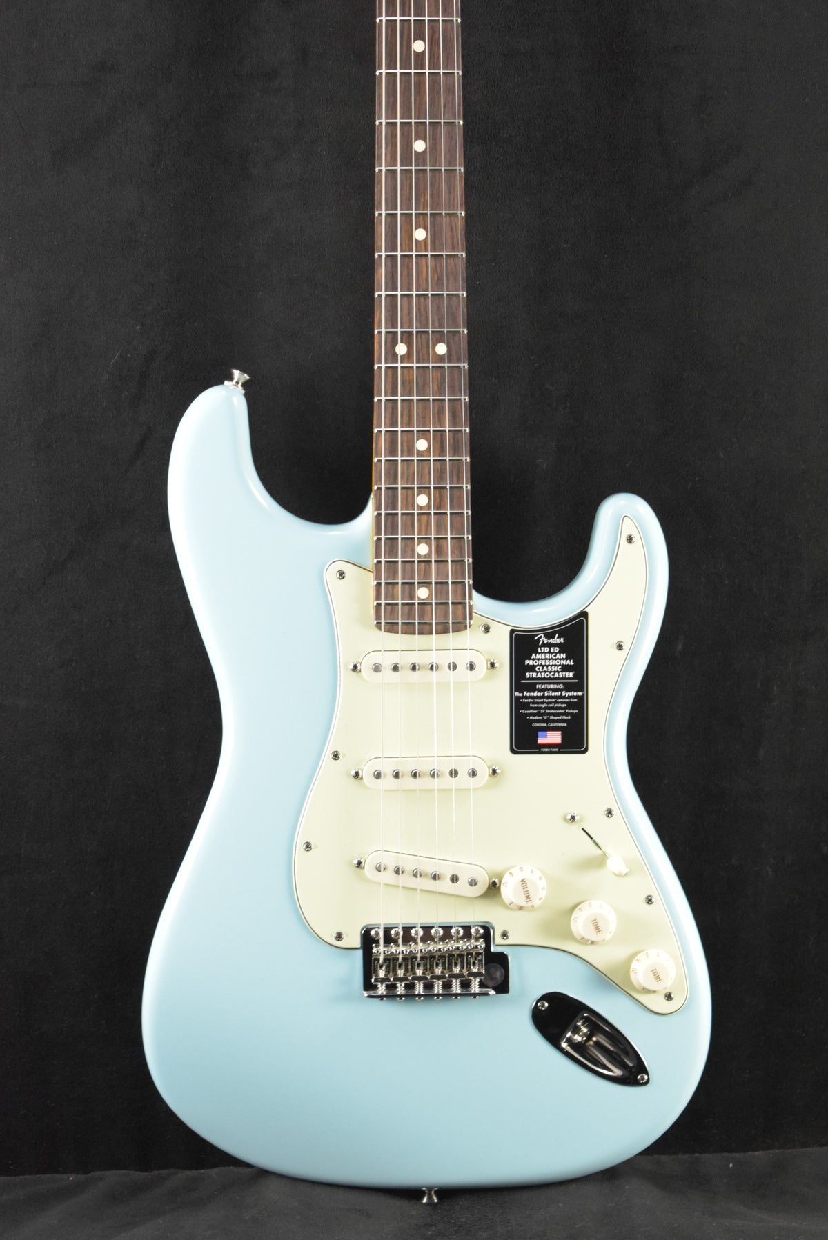 Fender Limited Edition American Professional Classic Stratocaster featuring the Fender Silent System Daphne Blue
