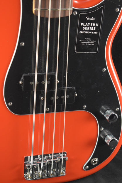Fender Player II Precision Bass Coral Red Rosewood Fingerboard