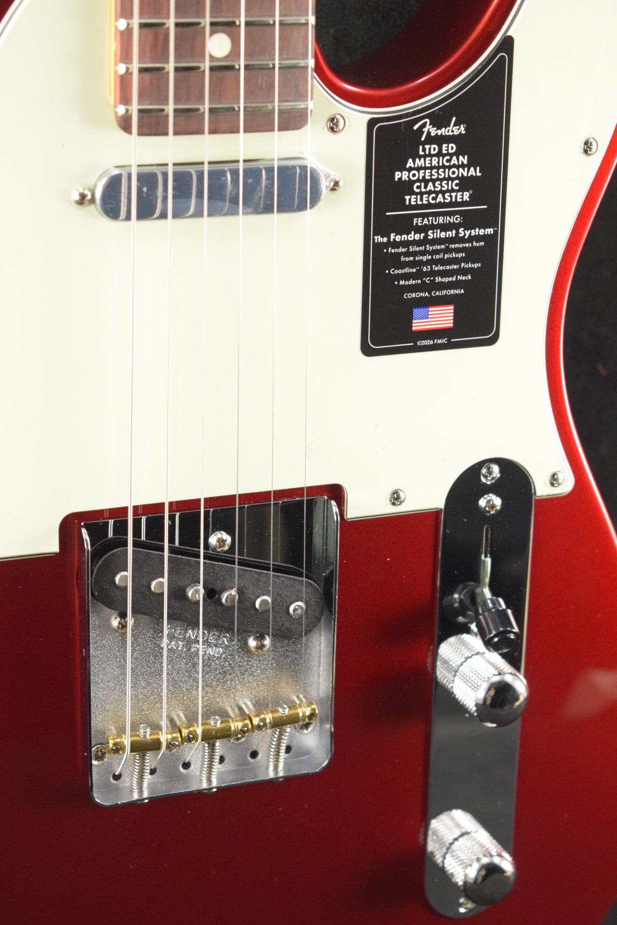 Fender Limited Edition American Professional Classic Telecaster featuring the Fender Silent System Candy Apple Red