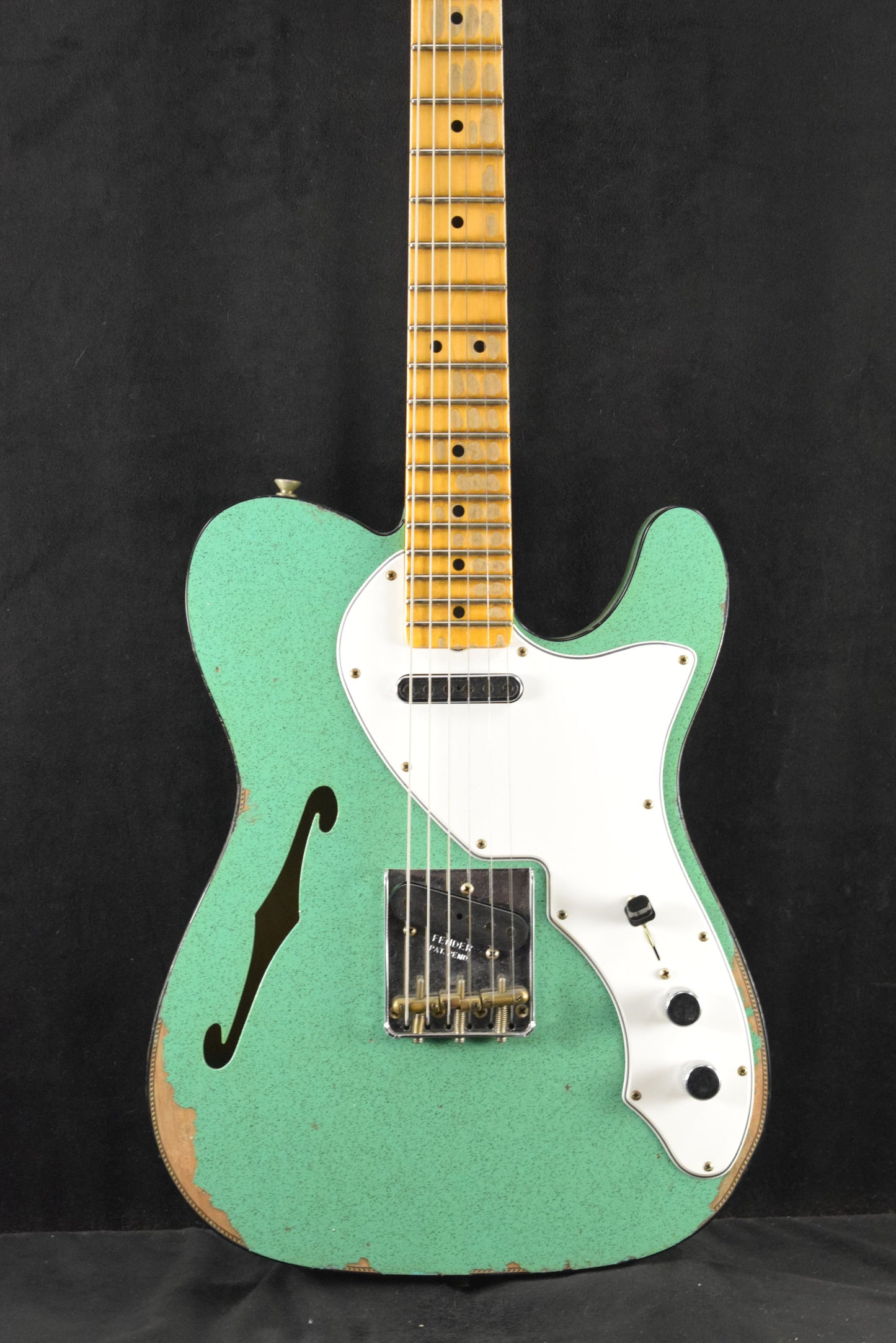 Fender Custom Shop '60s Custom Telecaster Thinline Relic Aged Seafoam Green Sparkle