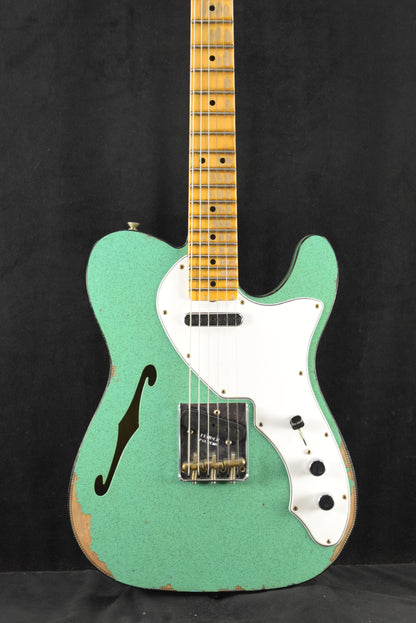 Fender Custom Shop '60s Custom Telecaster Thinline Relic Aged Seafoam Green Sparkle