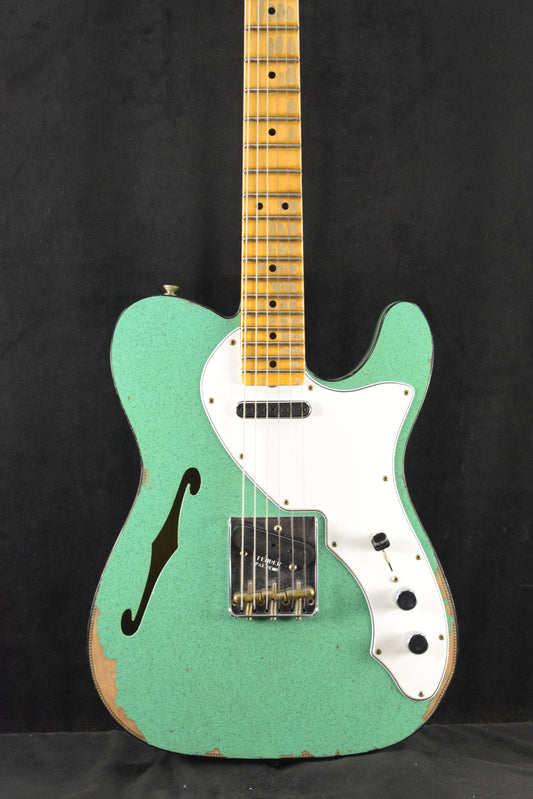 Fender Custom Shop '60s Custom Telecaster Thinline Relic Aged Seafoam Green Sparkle