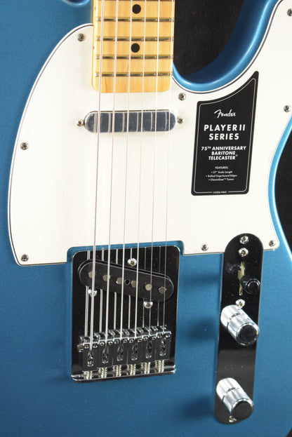 Fender 75th Anniversary Player II Baritone Telecaster Lake Placid Blue Maple Fingerboard