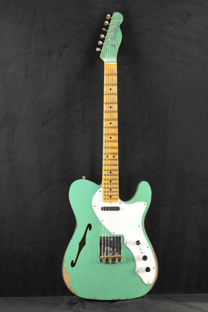 Fender Custom Shop '60s Custom Telecaster Thinline Relic Aged Seafoam Green Sparkle