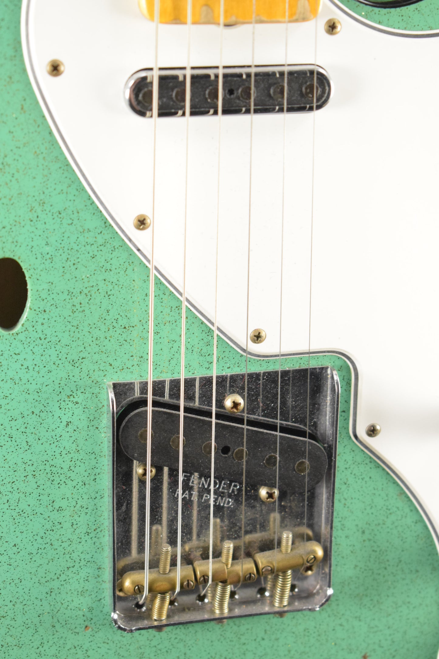Fender Custom Shop '60s Custom Telecaster Thinline Relic Aged Seafoam Green Sparkle