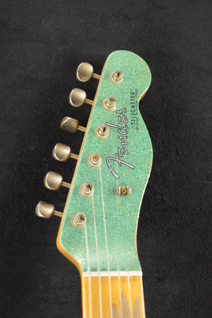 Fender Custom Shop '60s Custom Telecaster Thinline Relic Aged Seafoam Green Sparkle