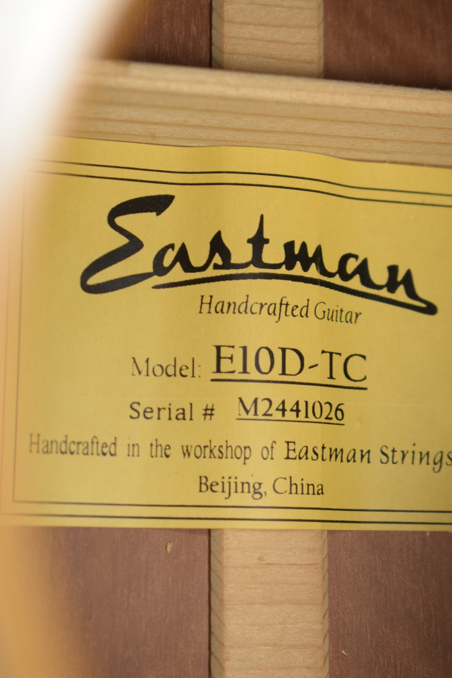 Eastman E10D-TC Thermo Cured Dreadnought Natural Truetone Gloss