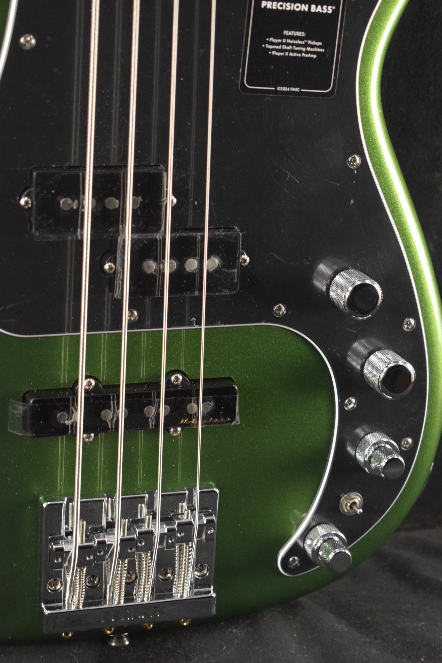 Fender Player II Modified Active Precision Bass Harvest Green Metallic Rosewood Fingerboard