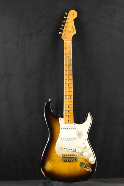 Fender Custom Shop '55 Stratocaster Relic Wide Fade 2-Color Sunburst Gold Hardware