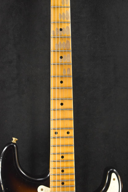 Fender Custom Shop '55 Stratocaster Relic Wide Fade 2-Color Sunburst Gold Hardware