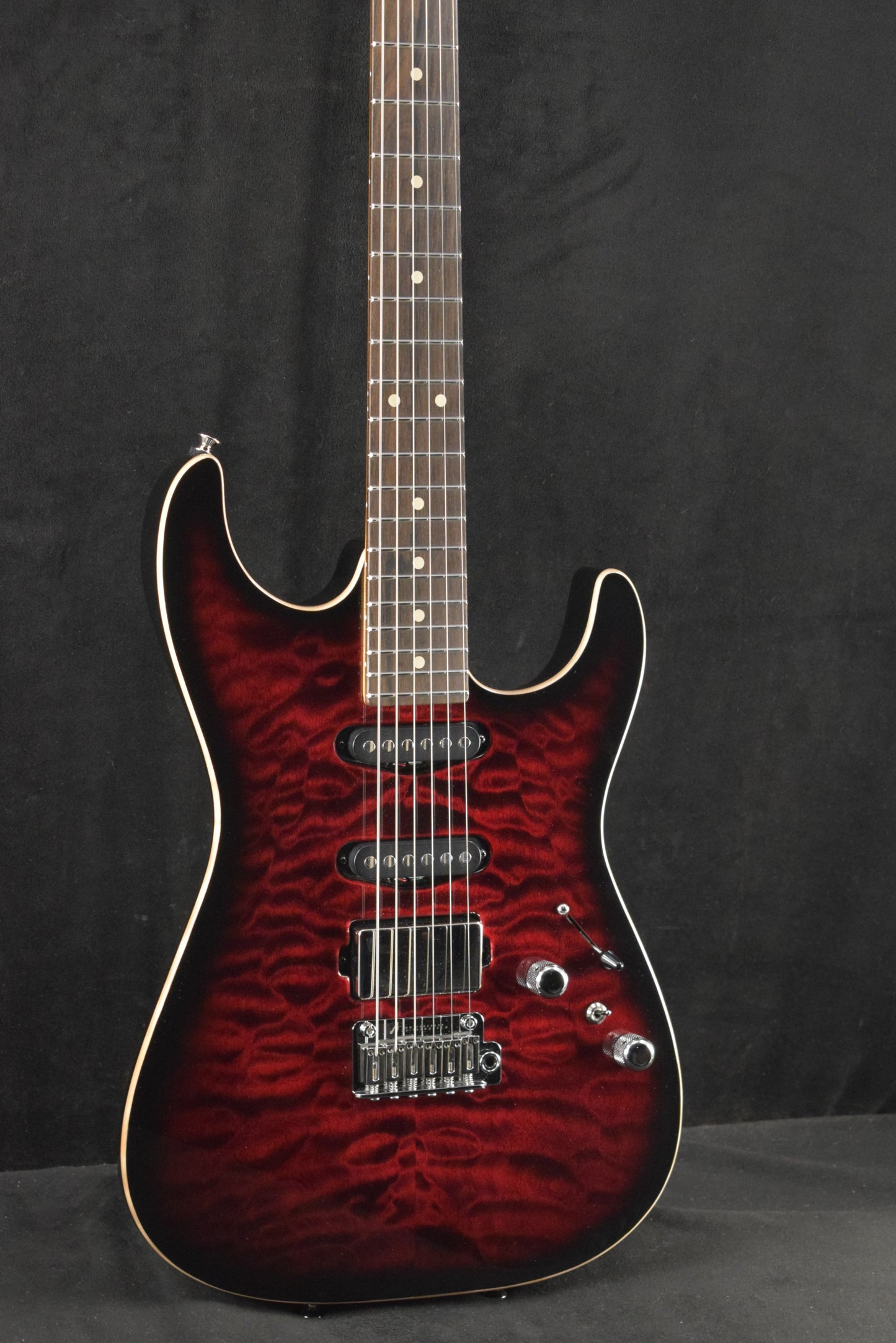 Tom Anderson Drop Top Cajun Red to Black Edge Burst with Binding