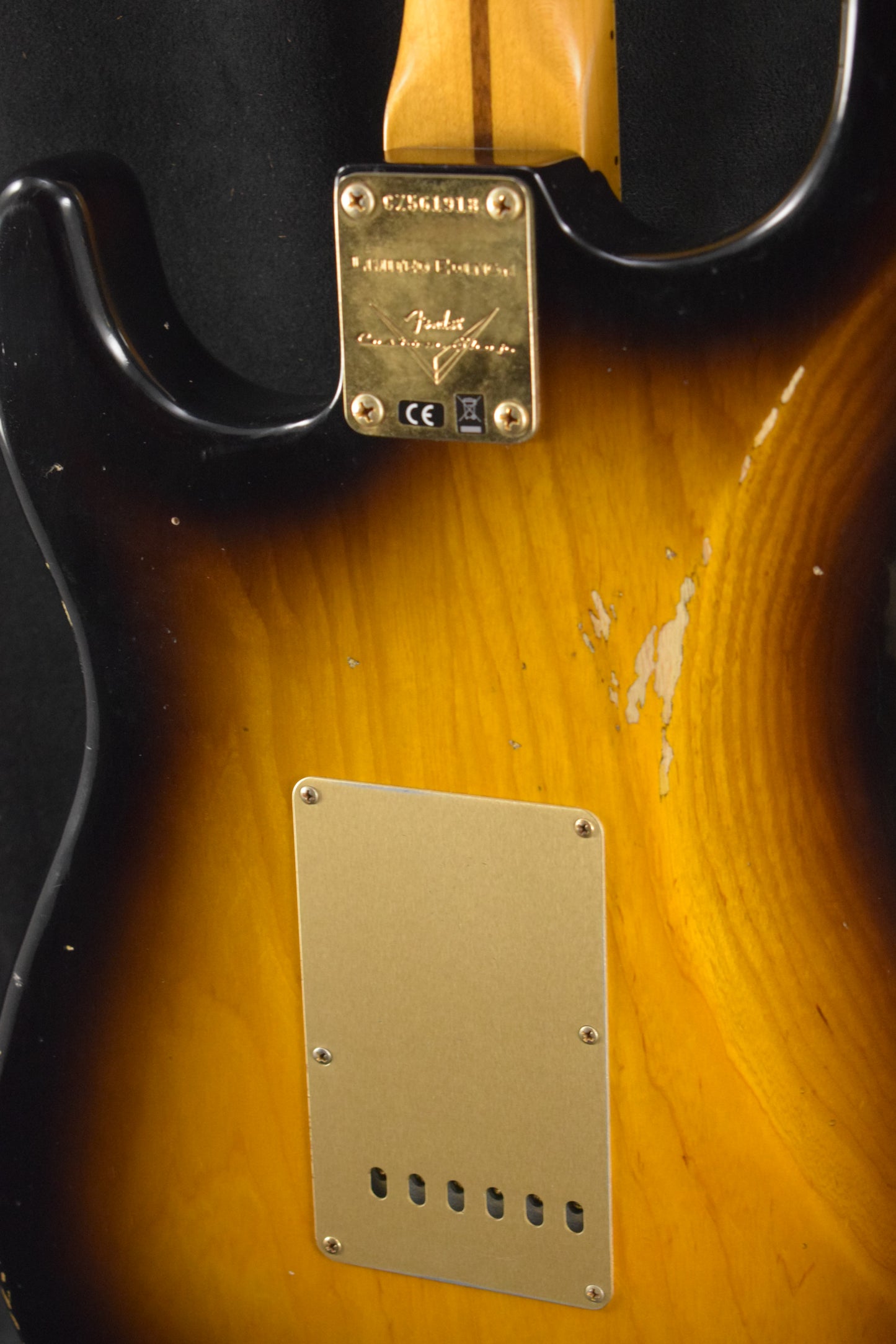 Fender Custom Shop '55 Stratocaster Relic Wide Fade 2-Color Sunburst Gold Hardware
