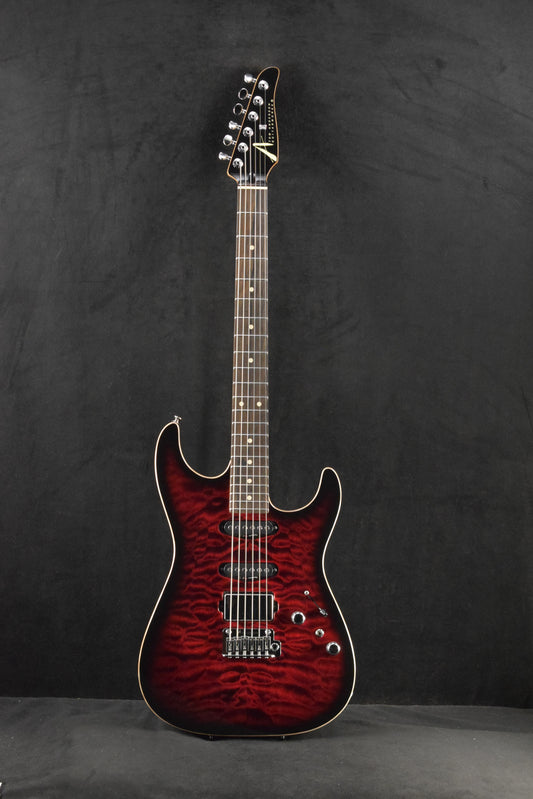 Tom Anderson Drop Top Cajun Red to Black Edge Burst with Binding