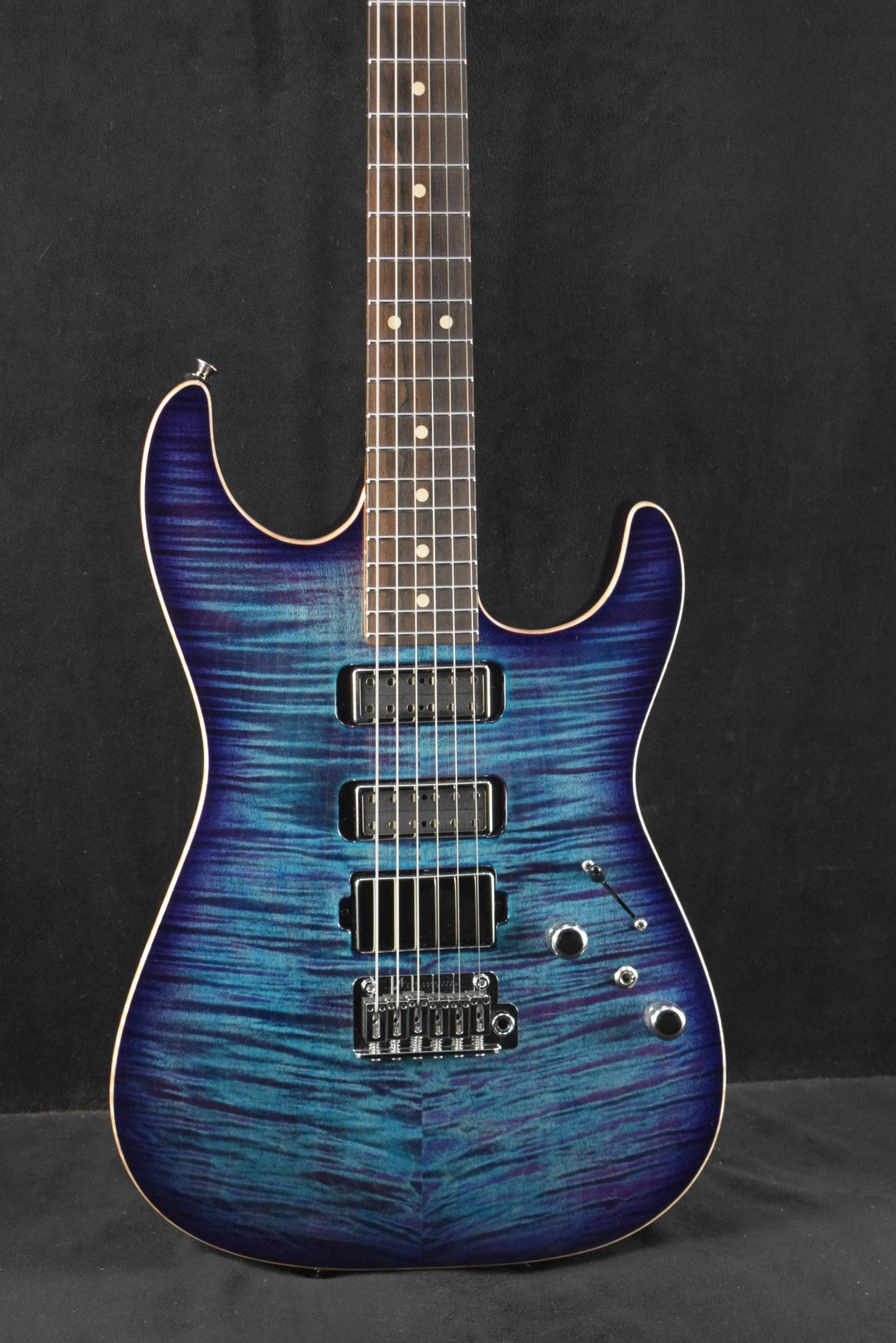 Tom Anderson Drop Top Ultraviolet Blue with Purple Edge Burst with Binding