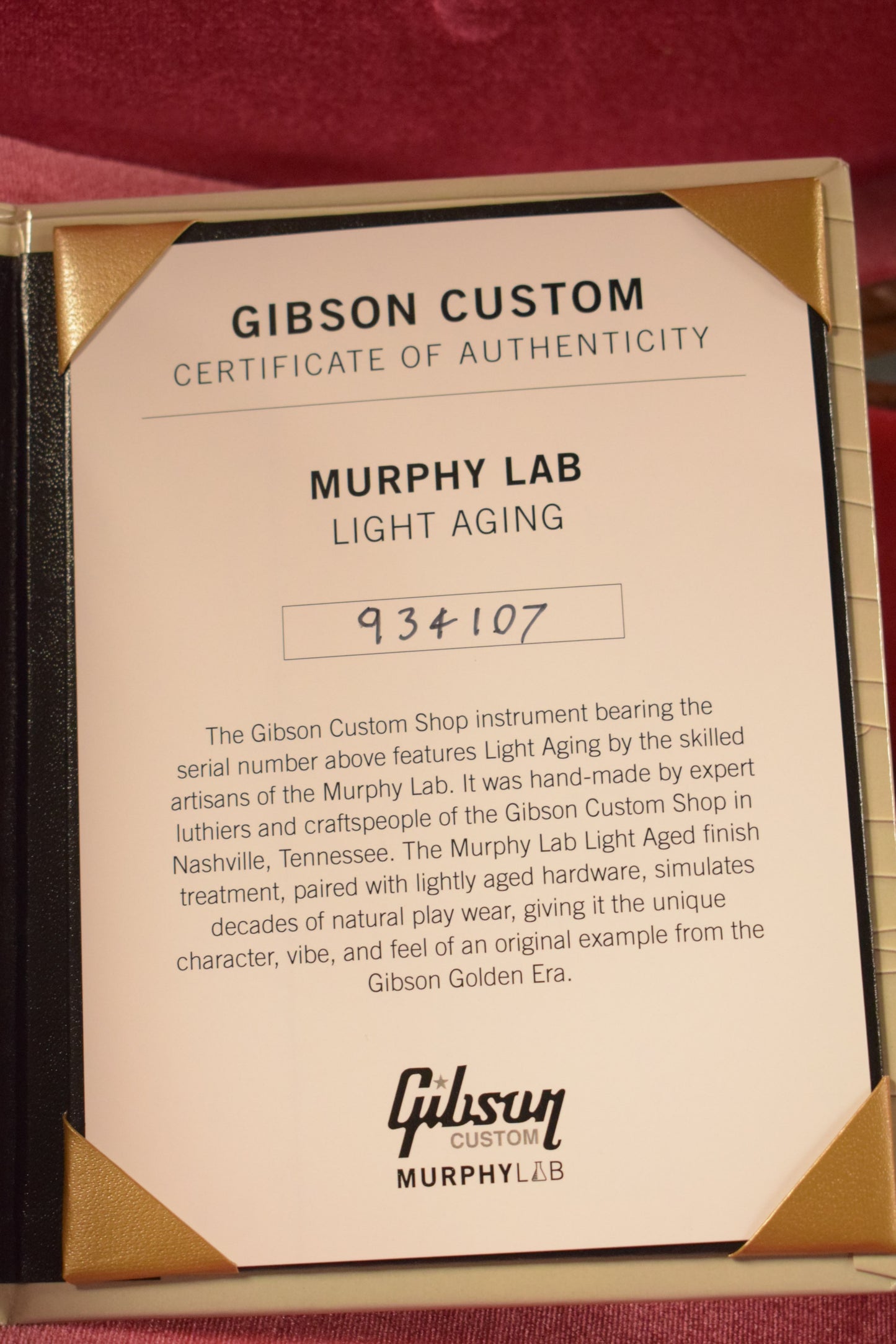Gibson Murphy Lab 1959 Les Paul Standard Cherry Tea Burst Light Aged