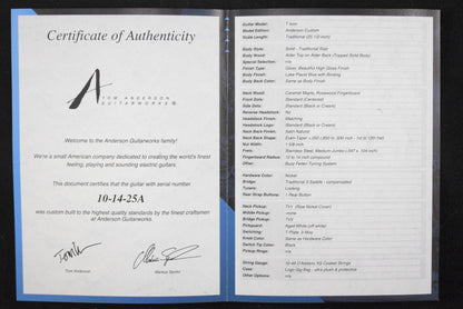 Tom Anderson T Icon Lake Placid Blue with Binding