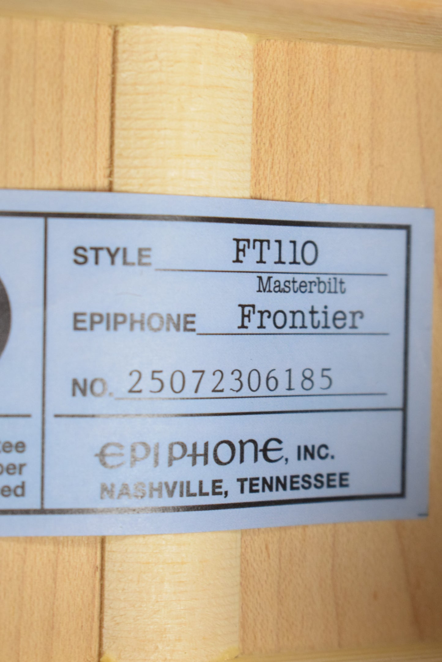 Epiphone Masterbilt Frontier Iced Tea Aged Gloss