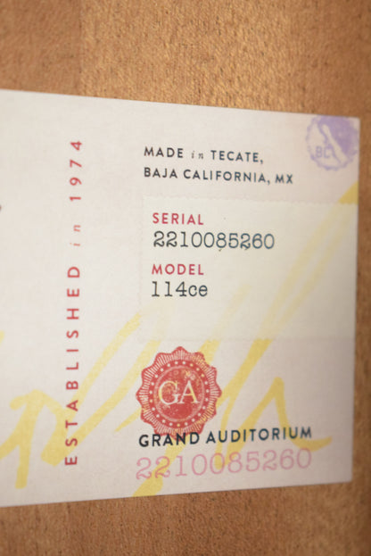 Taylor 114ce Sapele/Torrefied Spruce Natural