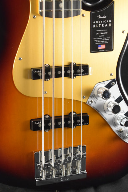 Fender American Ultra II Jazz Bass V 5-String Ebony Fingerboard Ultraburst