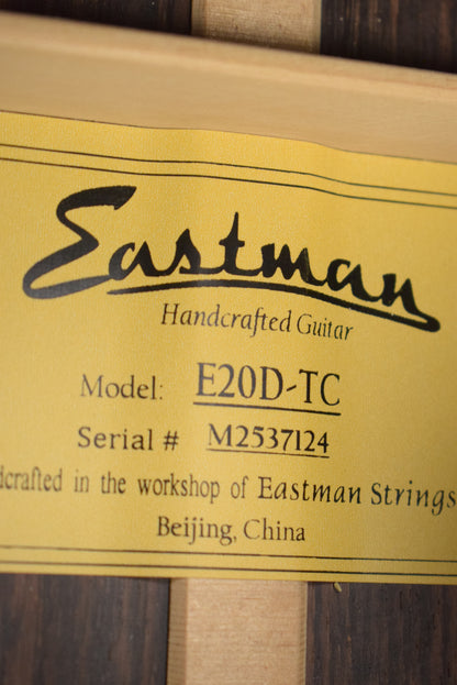 Eastman E20D-TC Thermo-Cured Adirondack Spruce Top Dreadnought Natural Truetone Gloss