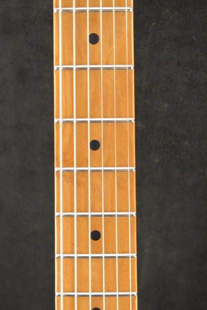 Tom Anderson Drop Top Natural Bora to Arctic Blue Burst with Binding