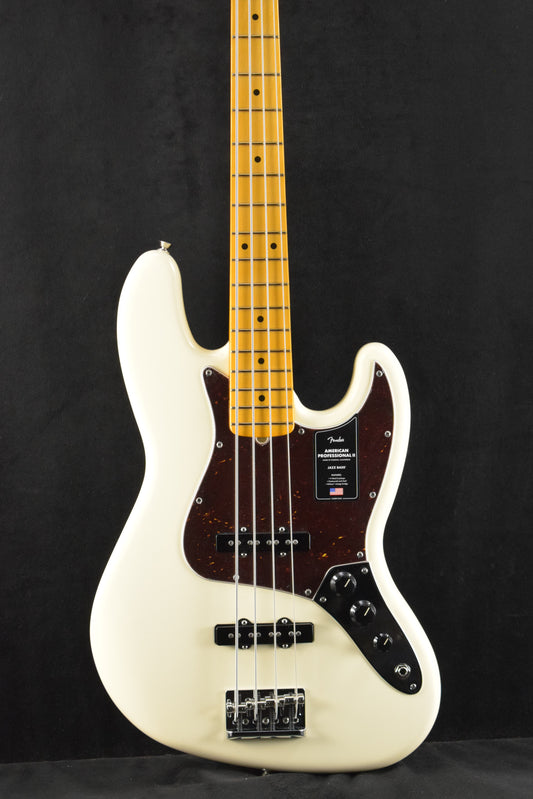 Fender American Professional II Jazz Bass Olympic White Maple Fingerboard