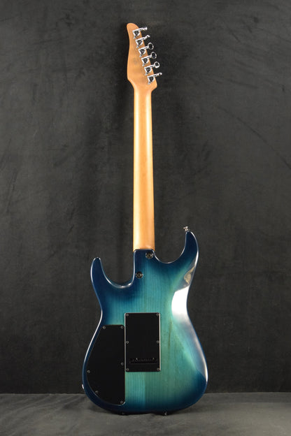 Tom Anderson Drop Top Natural Bora to Arctic Blue Burst with Binding