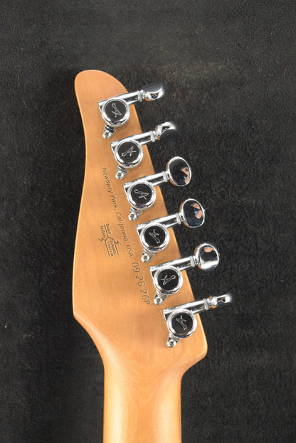 Tom Anderson Drop Top Natural Bora to Arctic Blue Burst with Binding