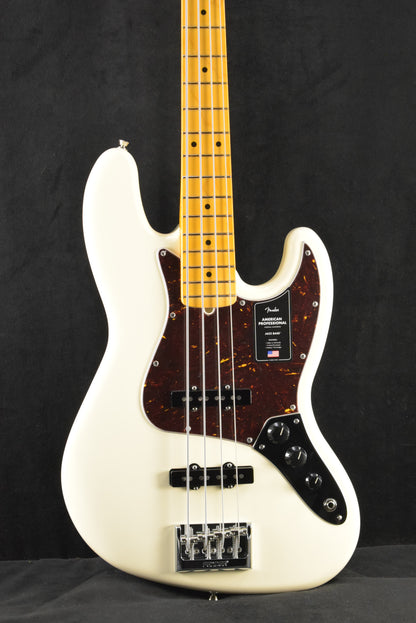 Fender American Professional Jazz Bass Olympic White Maple Fingerboard