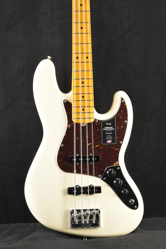 Fender American Professional Jazz Bass Olympic White Maple Fingerboard