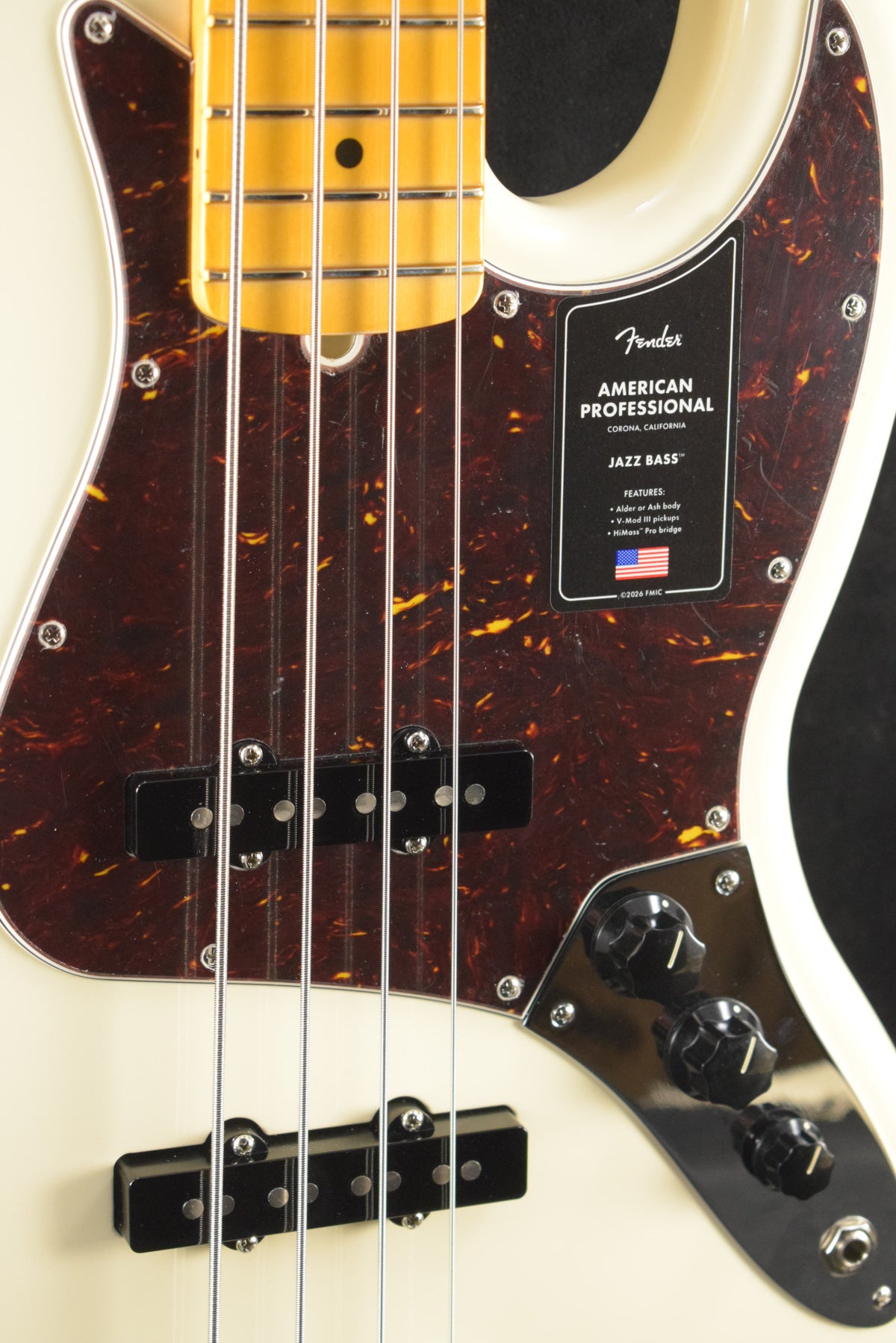 Fender American Professional Jazz Bass Olympic White Maple Fingerboard
