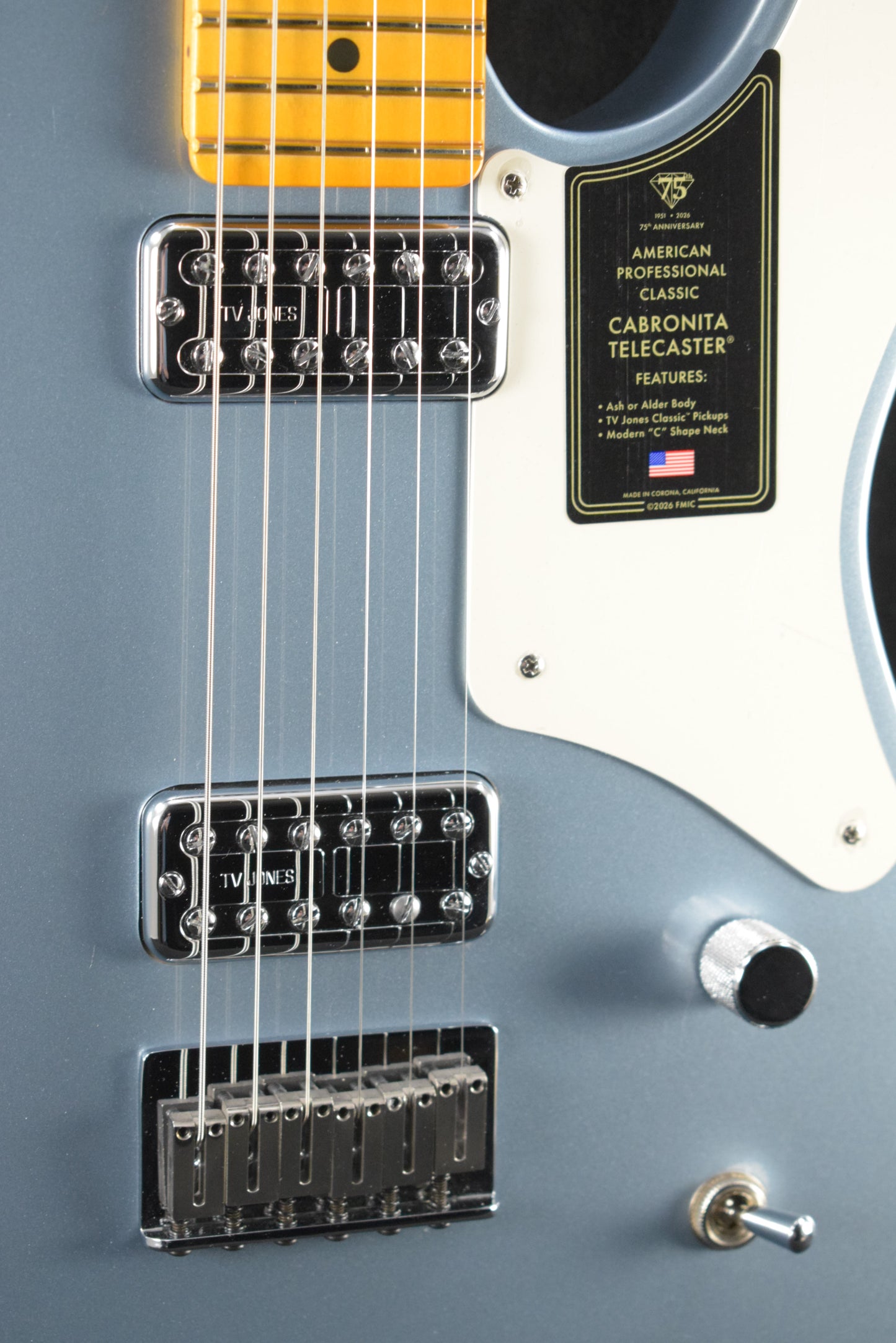 Fender 75th Anniversary American Professional Classic Cabronita Telecaster Ice Blue Metallic Maple Fingerboard
