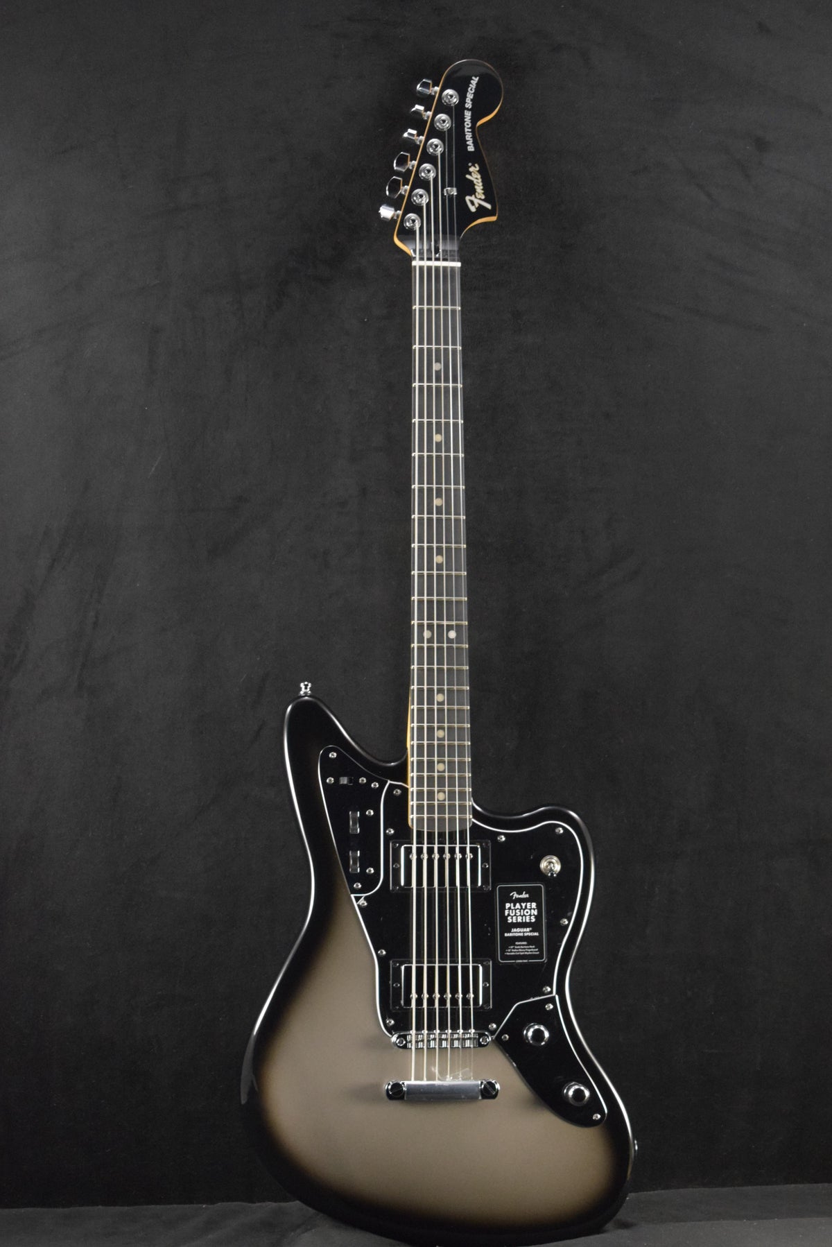 Fender Limited Edition Player Fusion Jaguar Baritone Silverburst Ebony Fingerboard