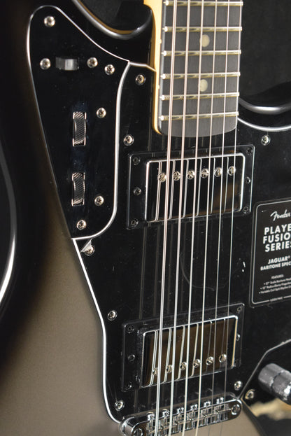 Fender Limited Edition Player Fusion Jaguar Baritone Silverburst Ebony Fingerboard