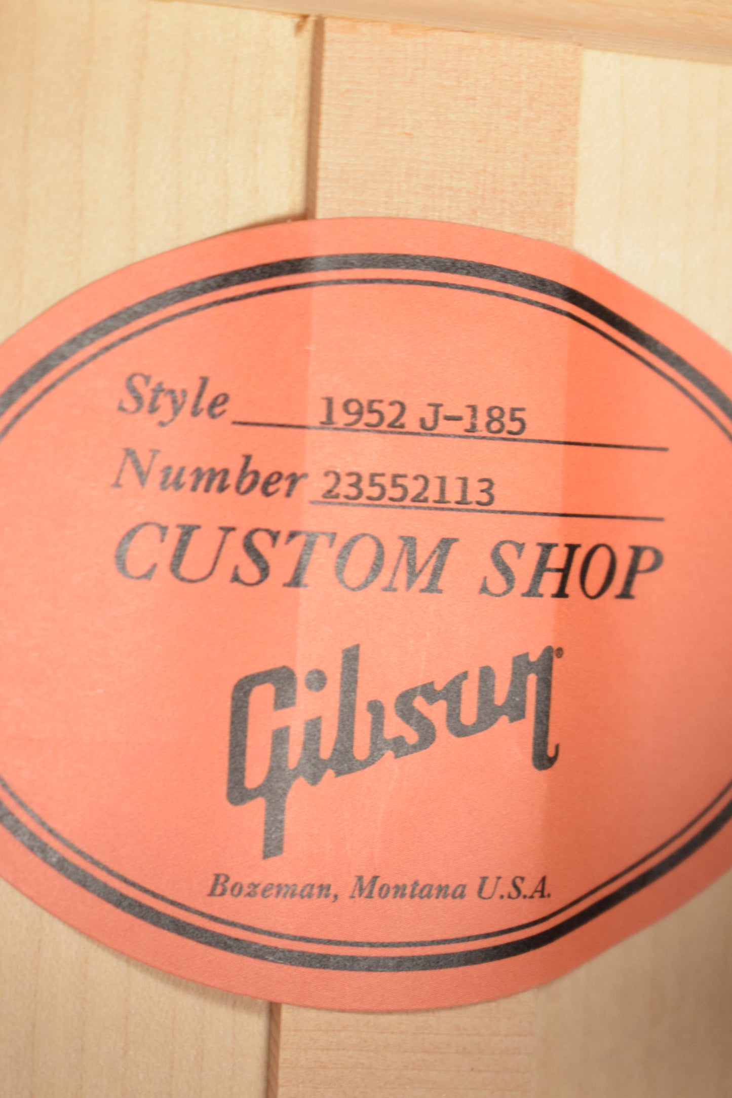 Gibson Custom Shop 1952 J-185 Antique Natural