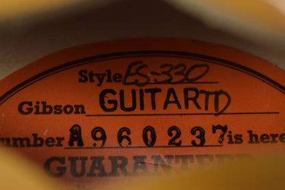 Gibson Custom 1959 ES-330 Reissue VOS Vintage Natural
