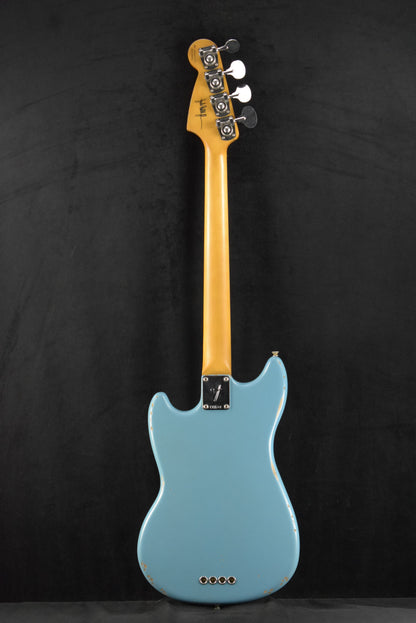 Fender JMJ Road Worn Mustang Bass Faded Daphne Blue Rosewood Fingerboard