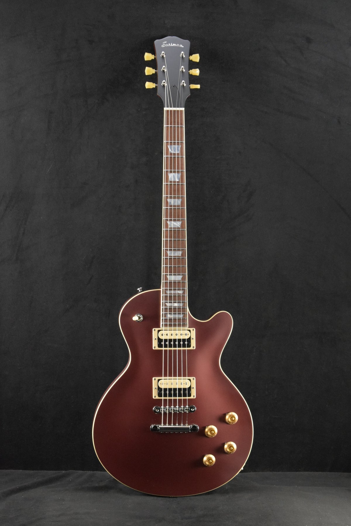 Eastman SB59/S-BR Solid Body Vintage Truetone Satin Burgundy Red