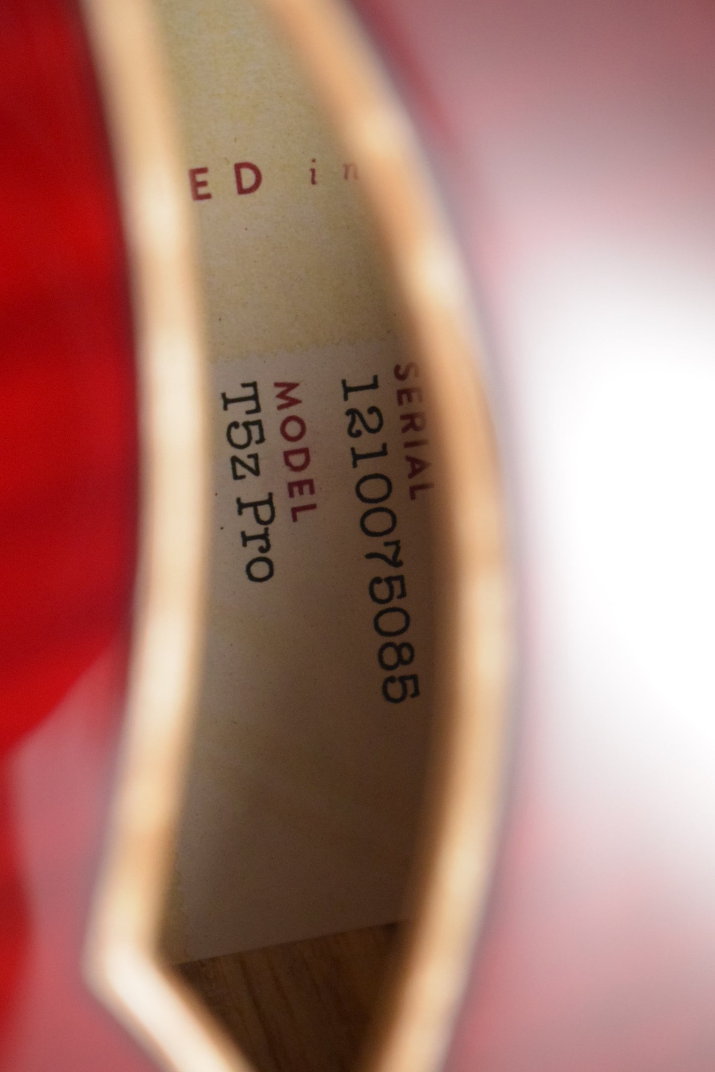 Taylor T5z Pro Cayenne Red Shaded Edgeburst