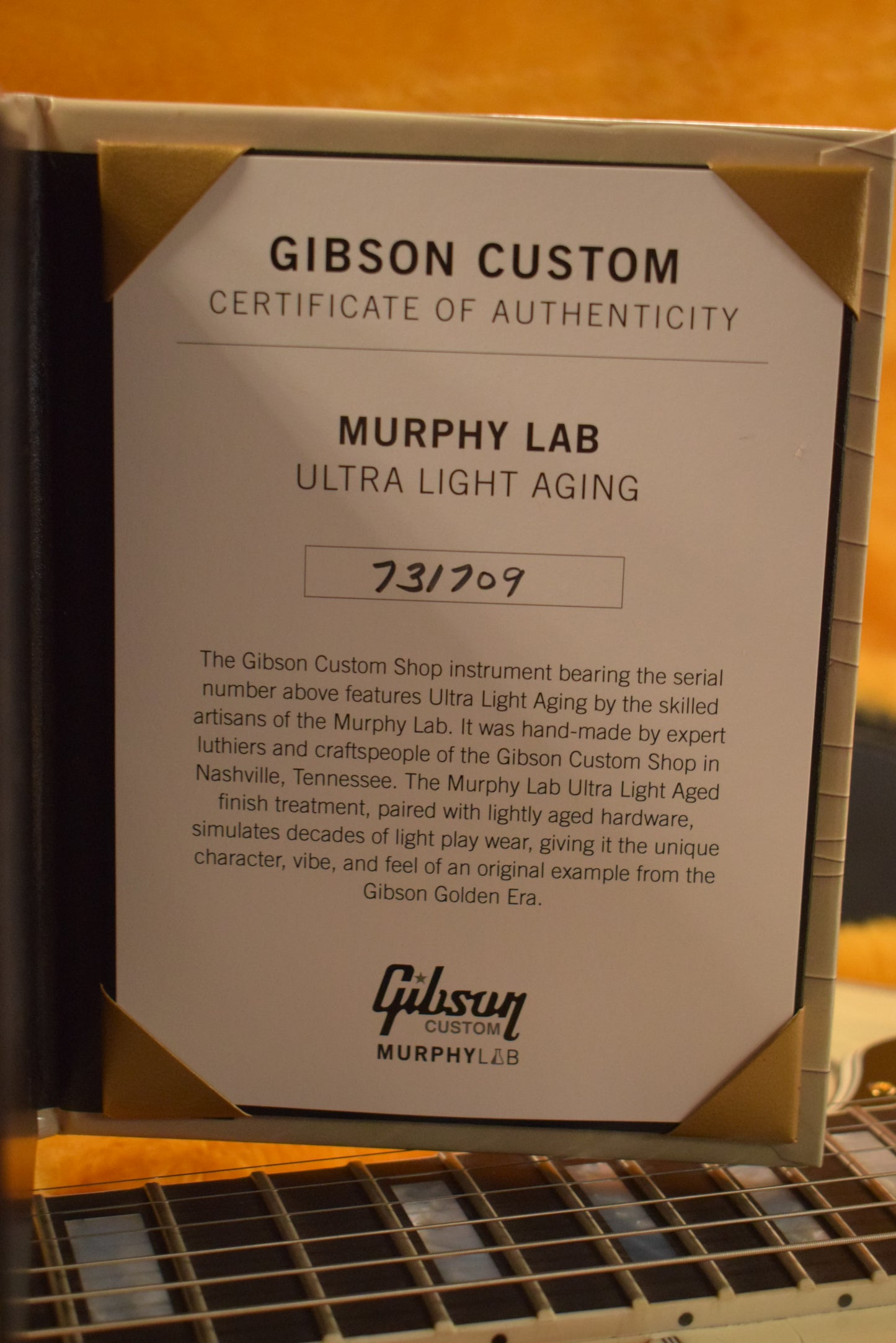 Gibson Murphy Lab 1957 Les Paul Custom 2-Pickup Alpine White Ultra Light Aged Fuller's Exclusive