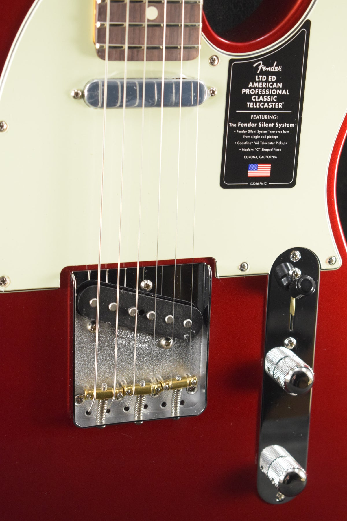 Fender Limited Edition American Professional Classic Telecaster featuring the Fender Silent System Candy Apple Red
